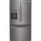 FRIGIDAIRE 27 CF French Door Refrig Ice/Water DISP LED ESTAR - Black Stainless-Washburn's Home Furnishings