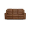 Flexsteel Henry Leather Power Reclining Sofa with Power Headrests & Lumbar in Caramel-Washburn's Home Furnishings