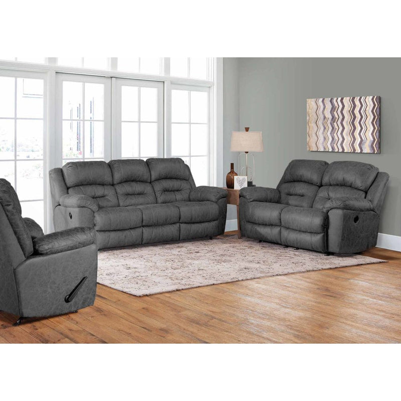 Franklin Bellamy Power Rocking Reclining Loveseat w/ Integrated USB Port in Cowboy Graphite-Washburn's Home Furnishings