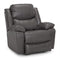 Franklin Caesar Leather Recliner in Antigua Dark Gray-Washburn's Home Furnishings