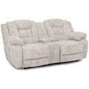 Franklin Hayworth Reclining Console Loveseat in Pilot Pumice-Washburn's Home Furnishings