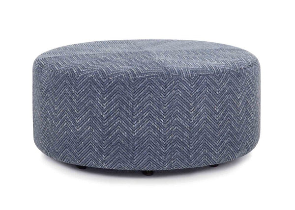 Franklin Indy Round Ottoman in Essex Denim-Washburn's Home Furnishings