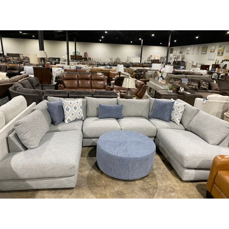 Franklin Indy Sectional w/ Ottoman in Hartsdale Pewter-Washburn's Home Furnishings