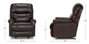 Franklin Leather Captain Recliner in Montgomery Java-Washburn's Home Furnishings