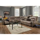 Franklin Legacy Reclining Sofa w/Drop Down Table & Lights in Ford Titianium-Washburn's Home Furnishings