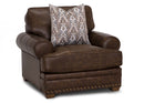 Franklin Tula Chair and a Half in Florence Almond Genuine Italian Leather-Washburn's Home Furnishings