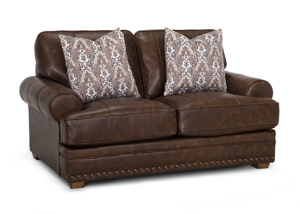 Franklin Tula Loveseat in Florence Almond Genuine Italian Leather-Washburn's Home Furnishings