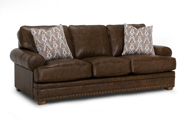 Franklin Tula Sofa in Florence Almond Genuine Italian Leather-Washburn's Home Furnishings