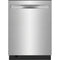 Frigidaire 24" Top Control Built-In Tall Tub Dishwasher in Stainless Steel w/5-cycles & DishSense Technology-Washburn's Home Furnishings