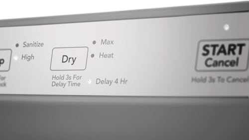 Frigidaire 24 in Front Control Built-In Tall Tub Dishwasher in Stainless Steel with 4-cycles and DishSense Sensor Technology-Washburn's Home Furnishings