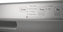 Frigidaire 24 in Front Control Built-In Tall Tub Dishwasher in Stainless Steel with 4-cycles and DishSense Sensor Technology-Washburn's Home Furnishings