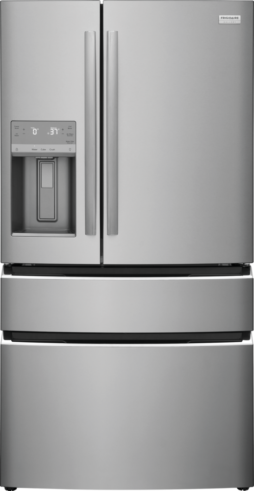 Frigidaire 27 Cu. Ft. 4 Door French Door Refrigerator, dispense - Smudge proof Stainless-Washburn's Home Furnishings