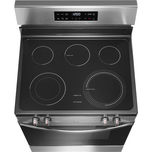 Frigidaire 30" Electric Slide-In Range with Steam Clean in Stainless Steel-Washburn's Home Furnishings