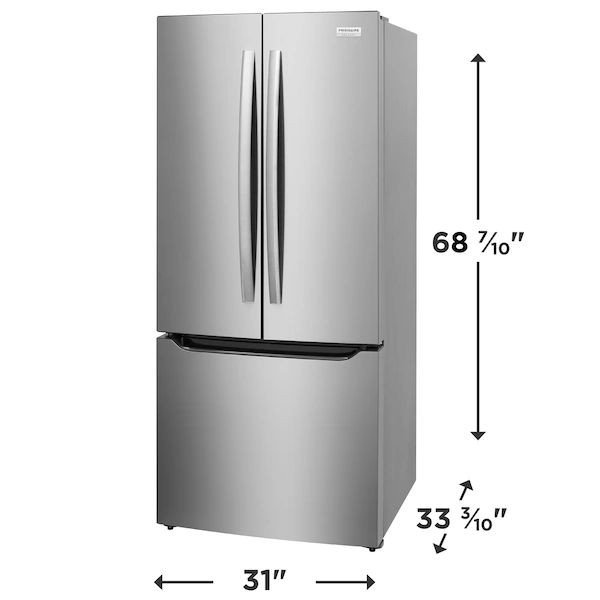 Frigidaire Gallery 20.0 Cu. Ft. Standard-Depth French Door Refrigerator-Washburn's Home Furnishings