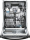 Frigidaire Gallery 24" Black Stainless Dishwasher with Stainless Steel Tub and CleanBoost-Washburn's Home Furnishings