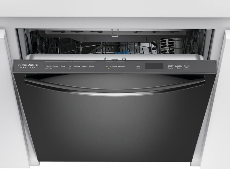 Frigidaire Gallery 24" Black Stainless Dishwasher with Stainless Steel Tub and CleanBoost-Washburn's Home Furnishings