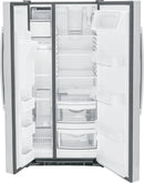 GE 23.0 Cubic Foot Side-by-Side Refrigerator in Fingerprint Resistant in Stainless Steel-Washburn's Home Furnishings