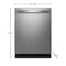 GE 24 in. Top Control Built-In Tall Tub Dishwasher in Fingerprint Resistant Stainless with Dry Boost, 3rd Rack, and 47dBA-Washburn's Home Furnishings