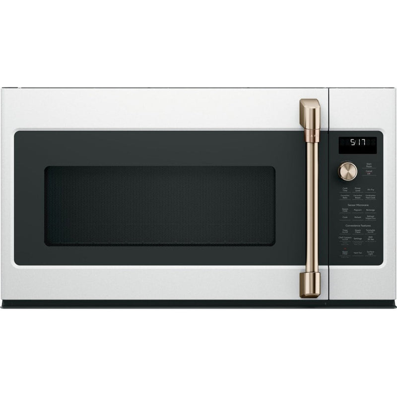 GE Café 1.7 Cu. Ft. Convection Over-the-Range Microwave Oven in Matte White-Washburn's Home Furnishings