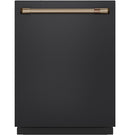 GE Cafe 24 in. Fingerprint Resistant Matte Black Top Control Built-In Tall Tub Dishwasher w/3rd Rack and 45 DBA w/Dishwasher Handle Kit Copper Bundle-Washburn's Home Furnishings