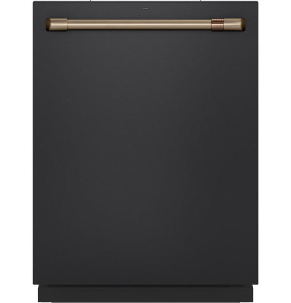 GE Cafe 24 in. Fingerprint Resistant Matte Black Top Control Built-In Tall Tub Dishwasher w/3rd Rack and 45 DBA w/Dishwasher Handle Kit Copper Bundle-Washburn's Home Furnishings