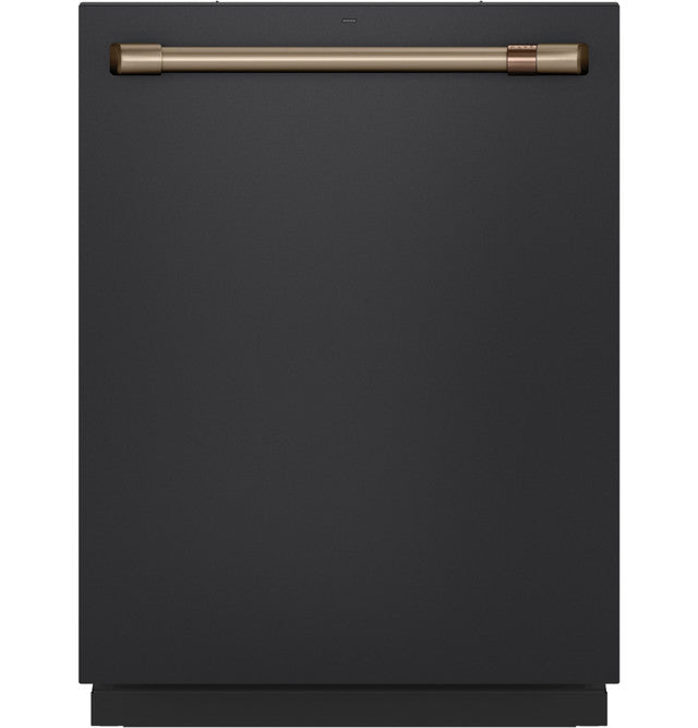 GE Cafe 24 in. Fingerprint Resistant Matte Black Top Control Built-In Tall Tub Dishwasher w/3rd Rack and 45 DBA w/Dishwasher Handle Kit Copper Bundle-Washburn's Home Furnishings