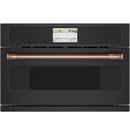 GE Café 30" Smart 5 in 1 Microwave Oven w/120V Advantium Technology in Matte Black w/Ref Handle Set Copper Bundle-Washburn's Home Furnishings