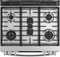 GE Profile 30" Smart Slide-In Front-Control Gas Fingerprint Resistant Range with No Preheat Air Fry-Washburn's Home Furnishings