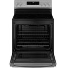 GE® 30" Free-Standing Electric Range with Crisp Mode - Fingerprint Resistant Slate-Washburn's Home Furnishings