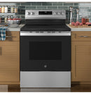 GE® 30" Free-Standing Electric Range with Crisp Mode - Fingerprint Resistant Slate-Washburn's Home Furnishings