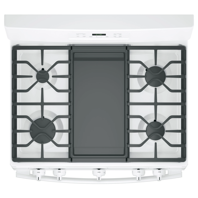 GE® 30" Free-Standing Gas Range - White-Washburn's Home Furnishings