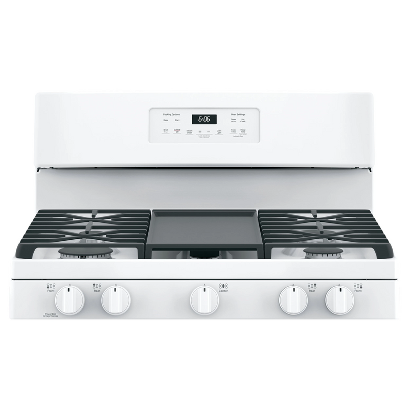 GE® 30" Free-Standing Gas Range - White-Washburn's Home Furnishings