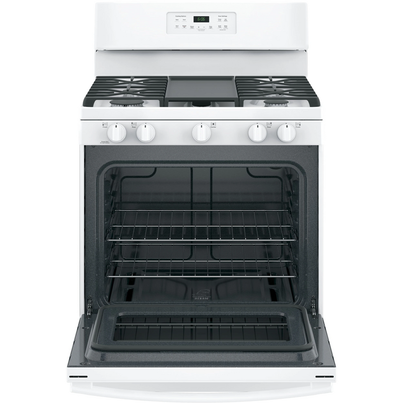 GE® 30" Free-Standing Gas Range - White-Washburn's Home Furnishings