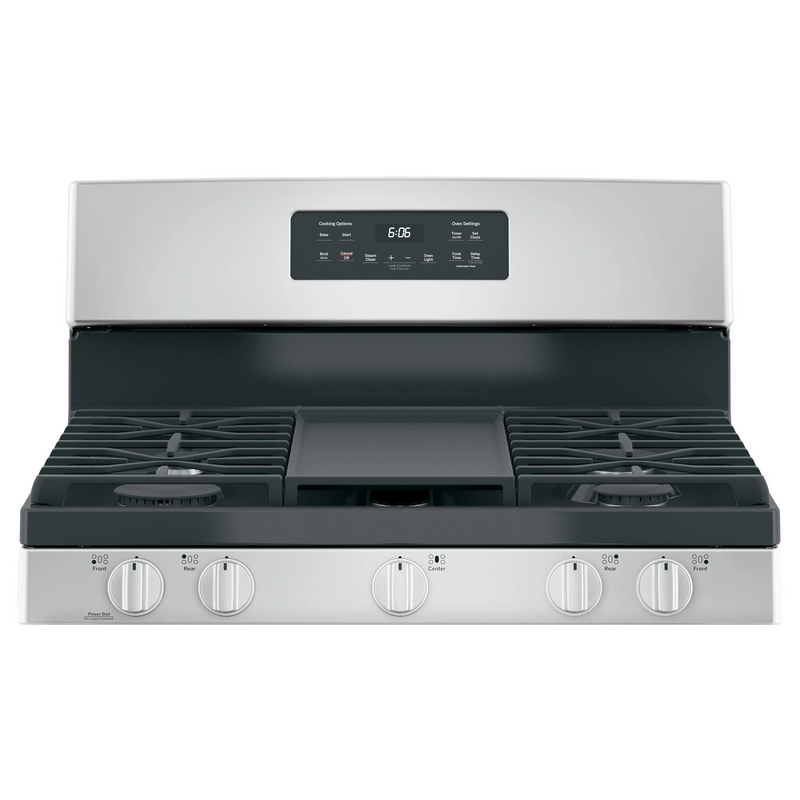 GE® 30" Free-Standing Gas Range in Stainless Steel-Washburn's Home Furnishings