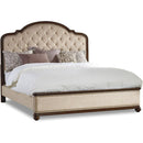 Hooker Leesburg Bedframe w/Upholstered Headboard, Footboard & Rails in King Bundle-Washburn's Home Furnishings