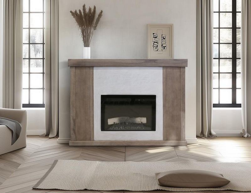 IFD Natural Parota Fireplace-Washburn's Home Furnishings