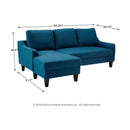 Jarreau - Blue - Sofa Chaise Sleeper-Washburn's Home Furnishings