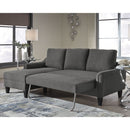 Jarreau - Gray - Sofa Chaise Sleeper-Washburn's Home Furnishings