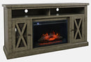 Jofran Telluride Fireplace Unit w/Logset in Driftwood-Washburn's Home Furnishings