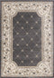 KAS Avalon Grey/Ivory Courtyard Area Rug 5'3"x7'7"-Washburn's Home Furnishings