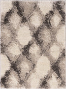 KAS Pho Ivory Grey Diamonds Area Rug 7'10"x9'10"-Washburn's Home Furnishings