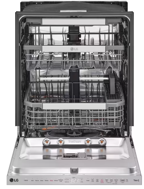 LG 24" Top Control Dishwasher, 42dB, Smart WiFi, QuadWash Pro, Dynamic Dry - Stainless-Washburn's Home Furnishings