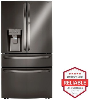 LG 29.5-cu ft 4-Door Smart French Door Refrigerator w/Dual Ice Maker & Door within Door (Fingerprint Resistant Steel)- Black Stainless-Washburn's Home Furnishings