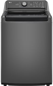 LG 5.0 cu. ft. Top Load Washer with Impeller, TurboDrum, SlamProof Glass Lid, & Water Plus - Middle Black-Washburn's Home Furnishings