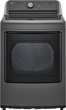 LG 7.3 cu. ft. Ultra Large Capacity Rear Control Electric Energy Star Dryer with Sensor Dry - Middle Black-Washburn's Home Furnishings