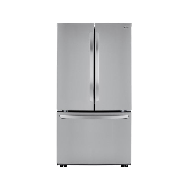 LG Counter-depth 23-cu ft Smart French Door Refrigerator w/Ice Maker (Fingerprint Resistant) Energy Star-Washburn's Home Furnishings