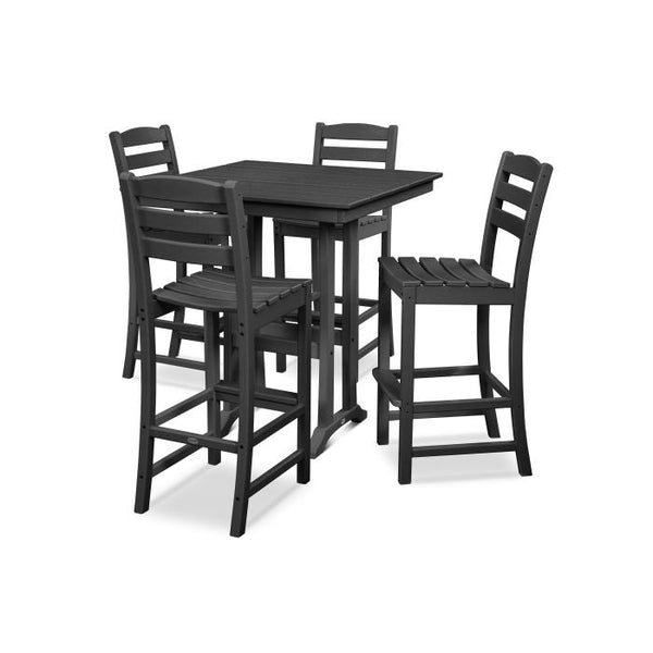 La Casa Café 5-Piece Farmhouse Trestle Bar Set-Washburn's Home Furnishings