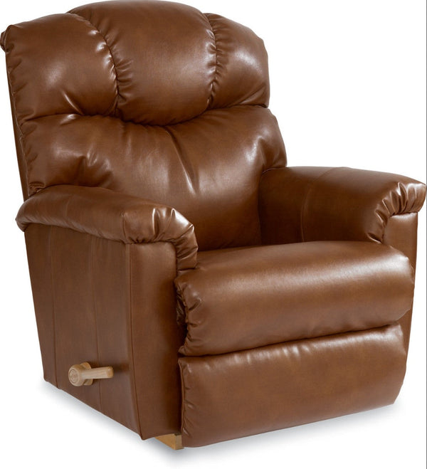 La-Z-Boy Lancer Rocking Recliner in Cobblestone Leather-Washburn's Home Furnishings