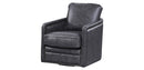 Leather Italia Alto Swivel Chair in Grey-Washburn's Home Furnishings