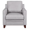 Leather Italia Cambria Stanton Chair & Ottoman in Grey Leather Bundle-Washburn's Home Furnishings